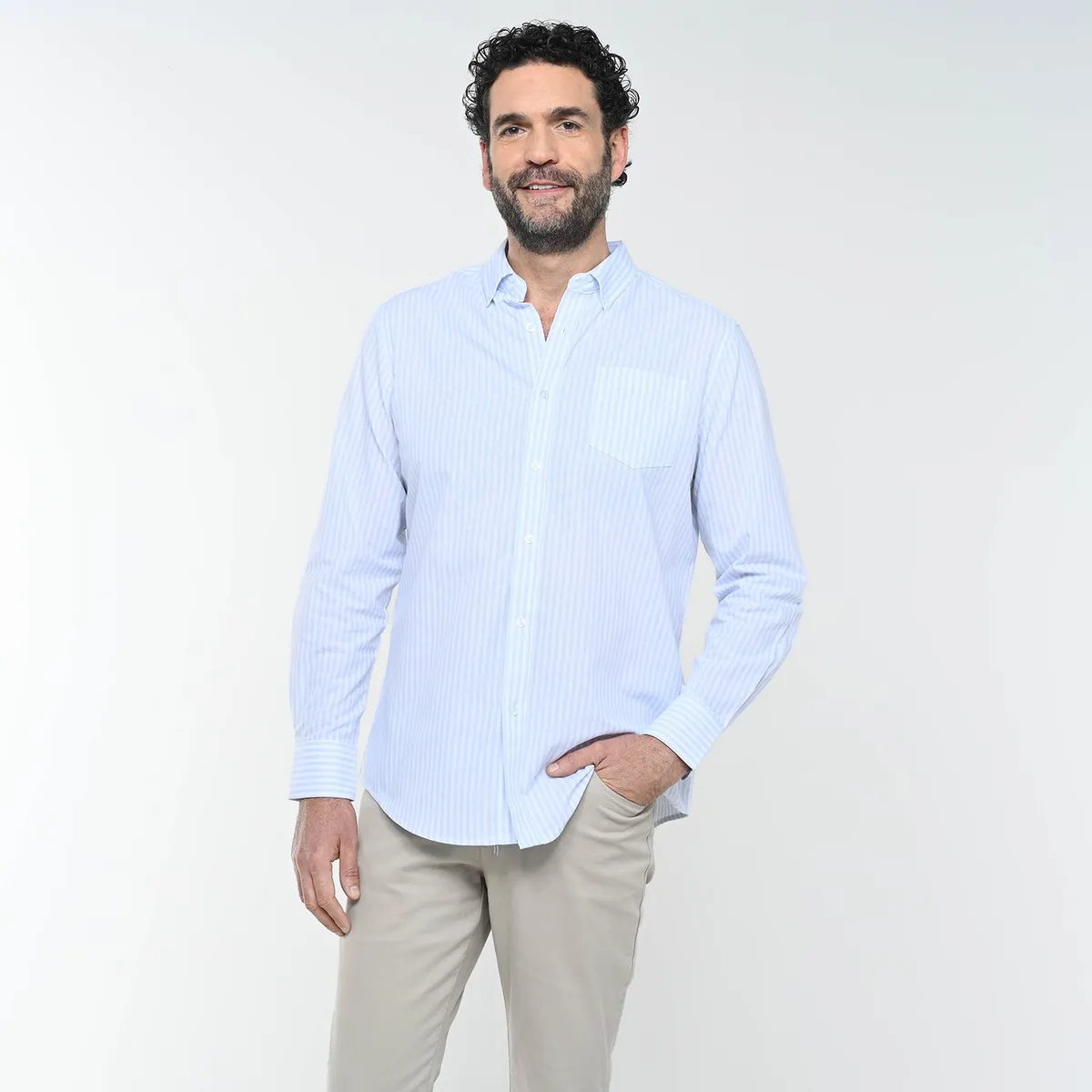 NEWPORT - Camisa Hombre Manga larga de Algodón NEWPORT