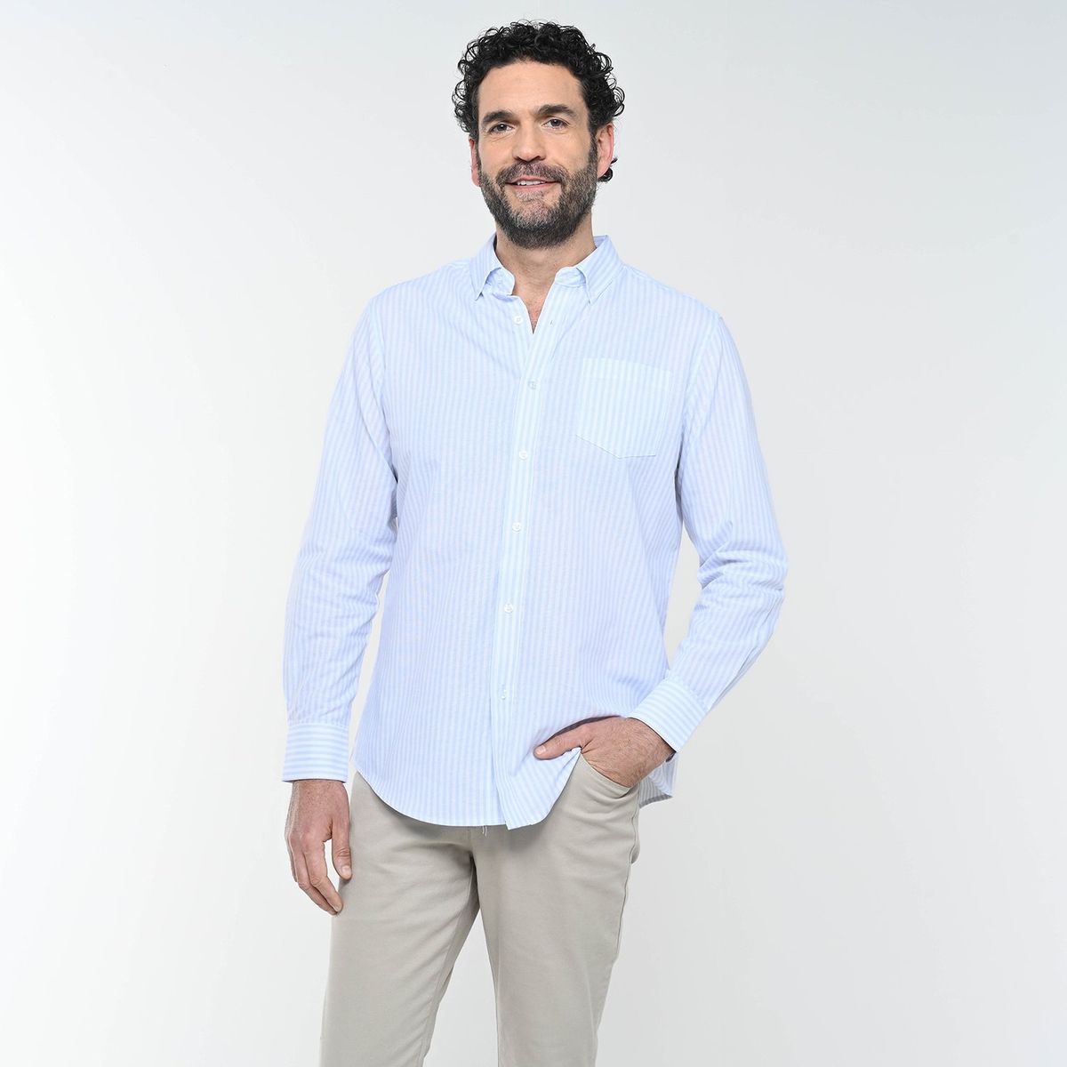 NEWPORT - Camisa Hombre Manga larga de Algodón NEWPORT