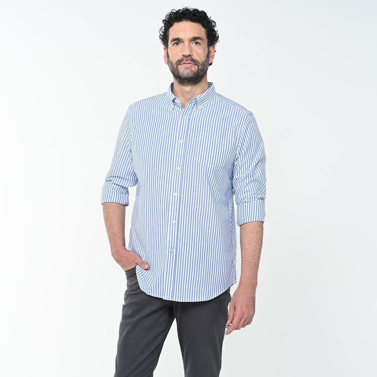 NEWPORT - Camisa Hombre Manga larga de Algodón NEWPORT