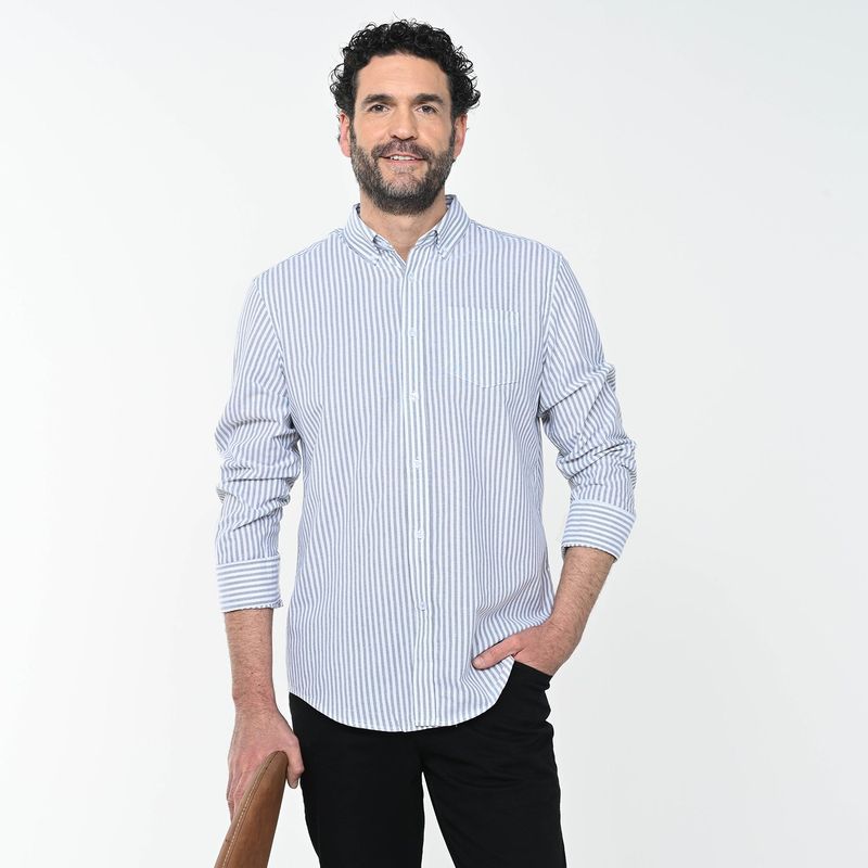 NEWPORT - Camisa Hombre Manga larga de Algodón NEWPORT