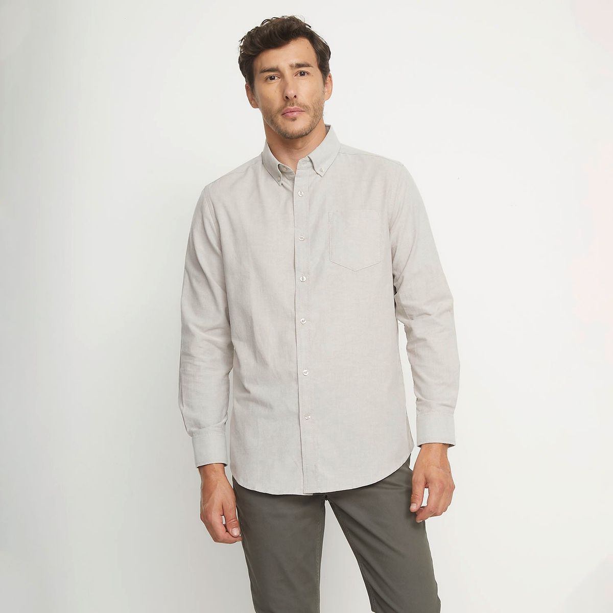 NEWPORT - Camisa Hombre Manga larga de Algodón NEWPORT