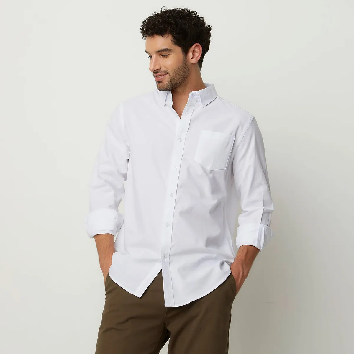 NEWPORT - Camisa Hombre Manga larga de Algodón NEWPORT