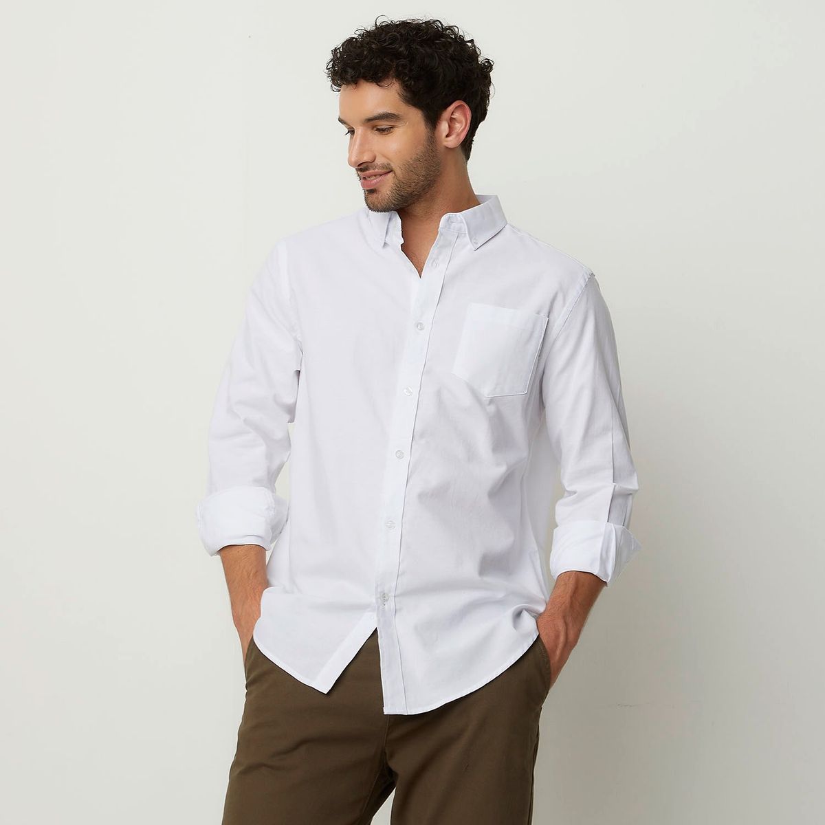NEWPORT - Camisa Hombre Manga larga de Algodón NEWPORT