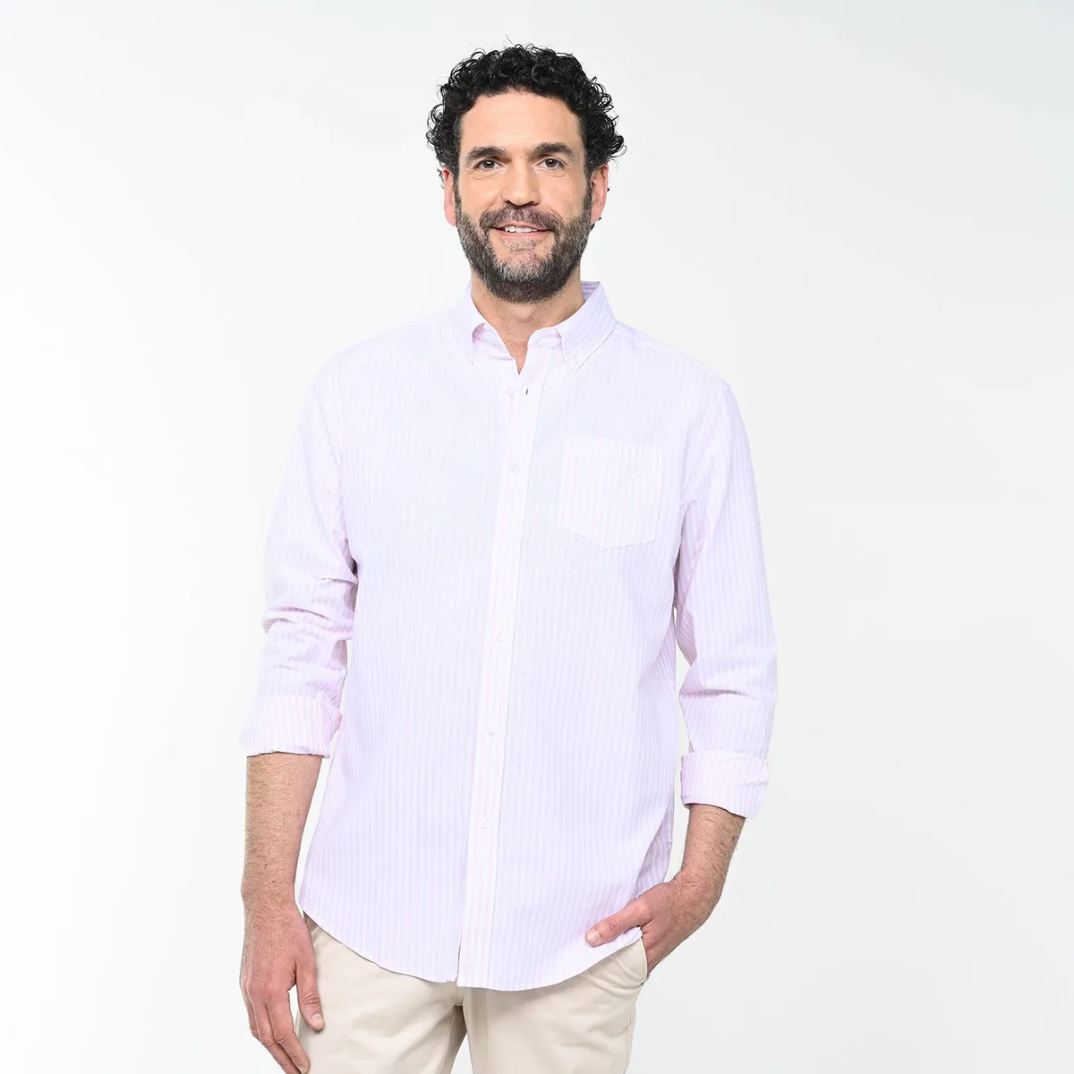 NEWPORT - Camisa Hombre Manga larga de Algodón NEWPORT