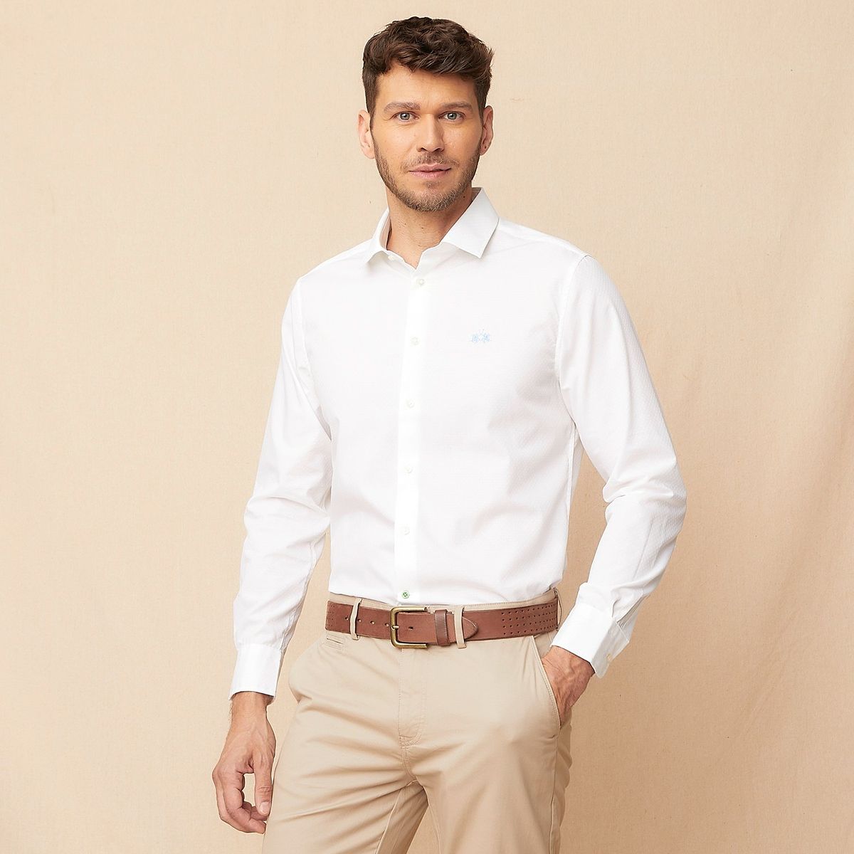 LA MARTINA - Camisa Hombre Manga larga de Algodón La Martina