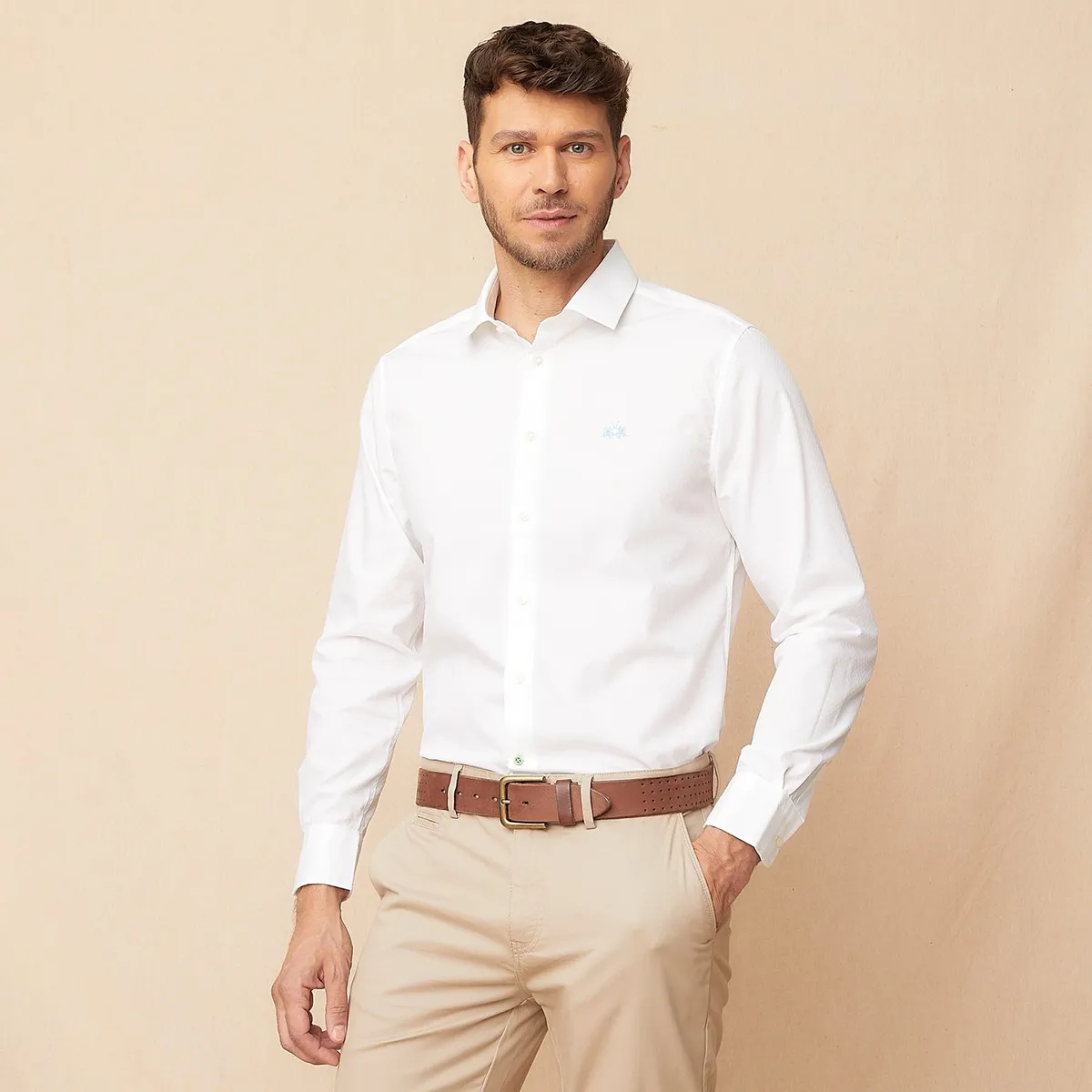 LA MARTINA - Camisa Hombre Manga larga de Algodón La Martina