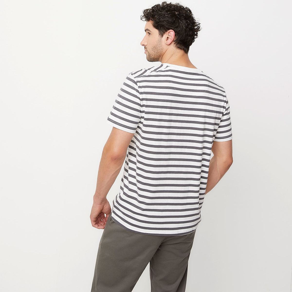 NEWPORT - Camiseta Hombre Manga corta de Rayas de Algodón Newport