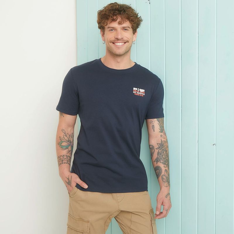 DOO AUSTRALIA - Camiseta Hombre Manga corta con Estampado de Algodón Doo Australia