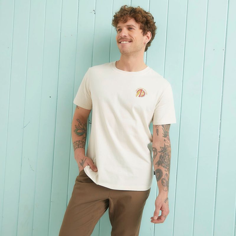 DOO AUSTRALIA - Camiseta Hombre Manga corta con Estampado de Algodón Doo Australia