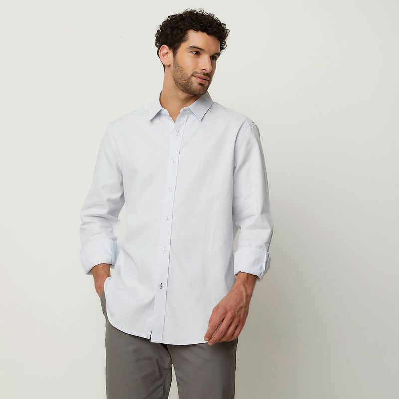 NEWPORT - Camisa Hombre Manga larga Recto de Algodón Newport