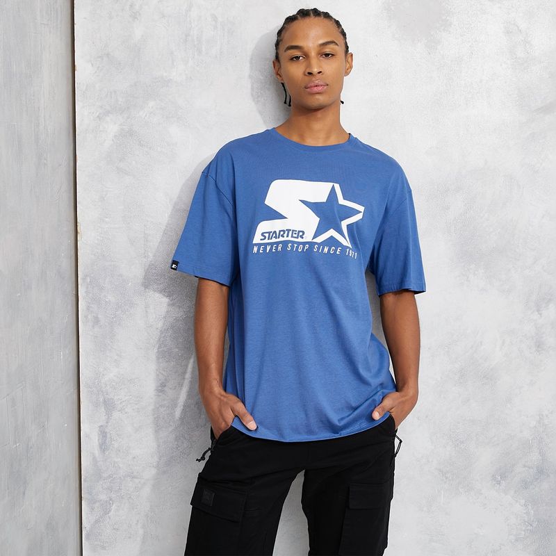 STARTER - Camiseta Hombre Manga corta Logo Slim de Algodón Starter