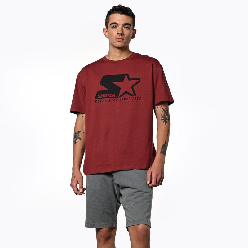 STARTER - Camiseta Hombre Manga corta Logo Slim de Algodón Starter