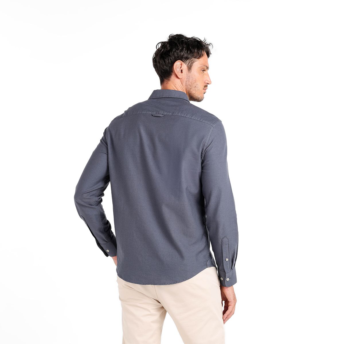 BASEMENT - Camisa Hombre Manga larga Slim Basement