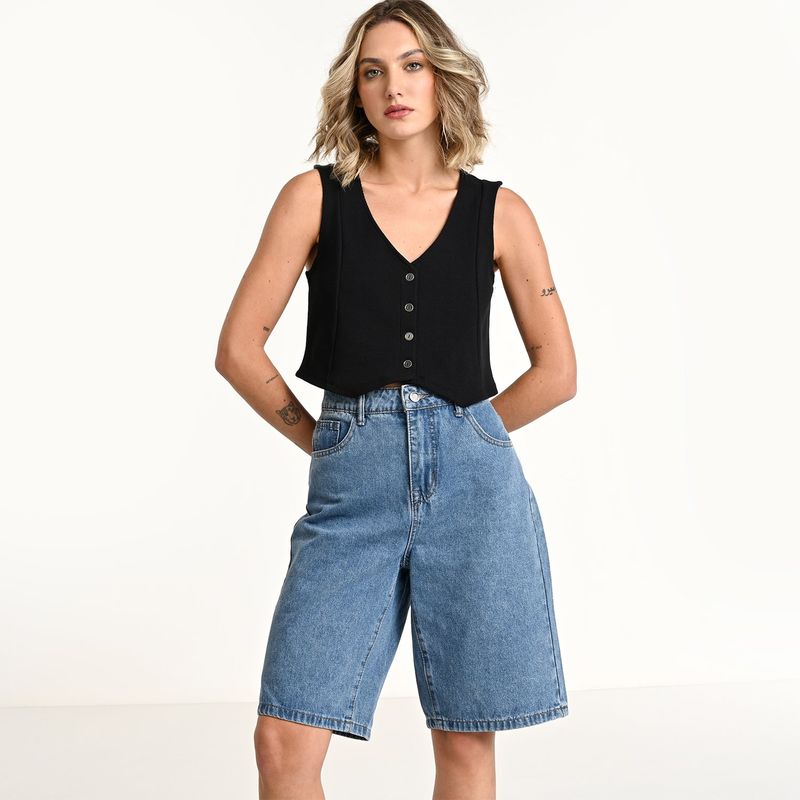 DENIMLAB - Blusa Mujer Sin mangas Denimlab
