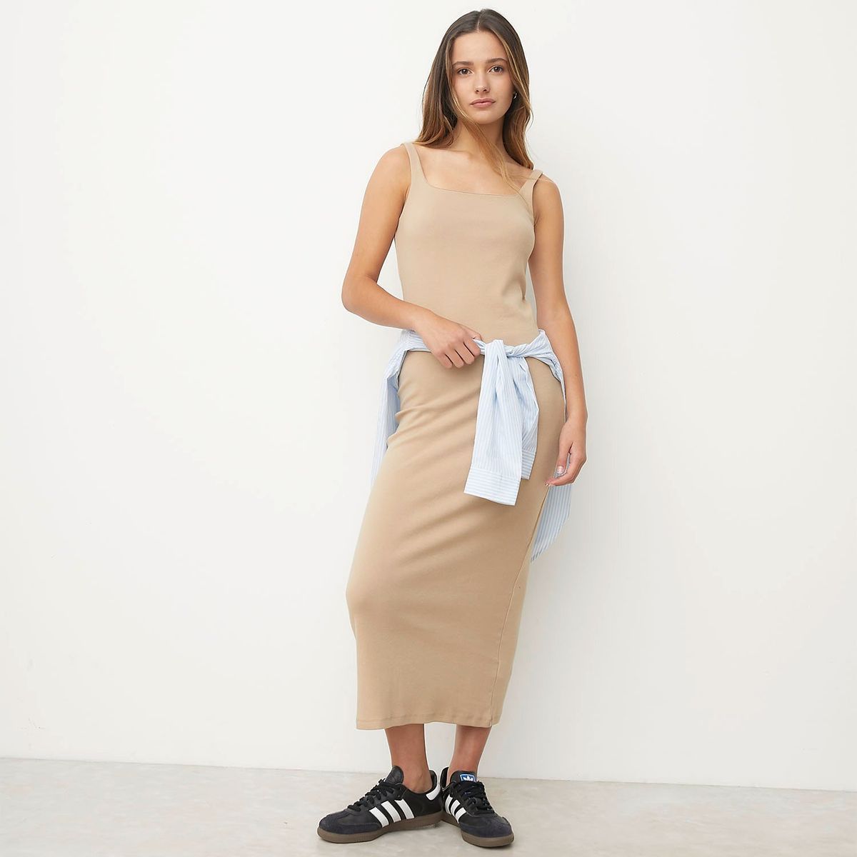 SYBILLA - Vestido Medio para Mujer de Algodón Sybilla