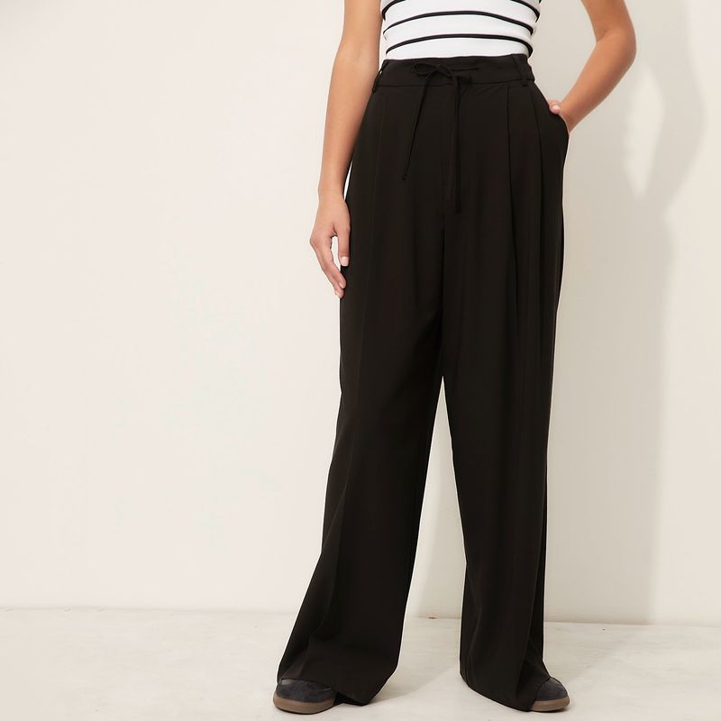 SYBILLA - Pantalón Wide Leg Mujer Tiro alto Sybilla