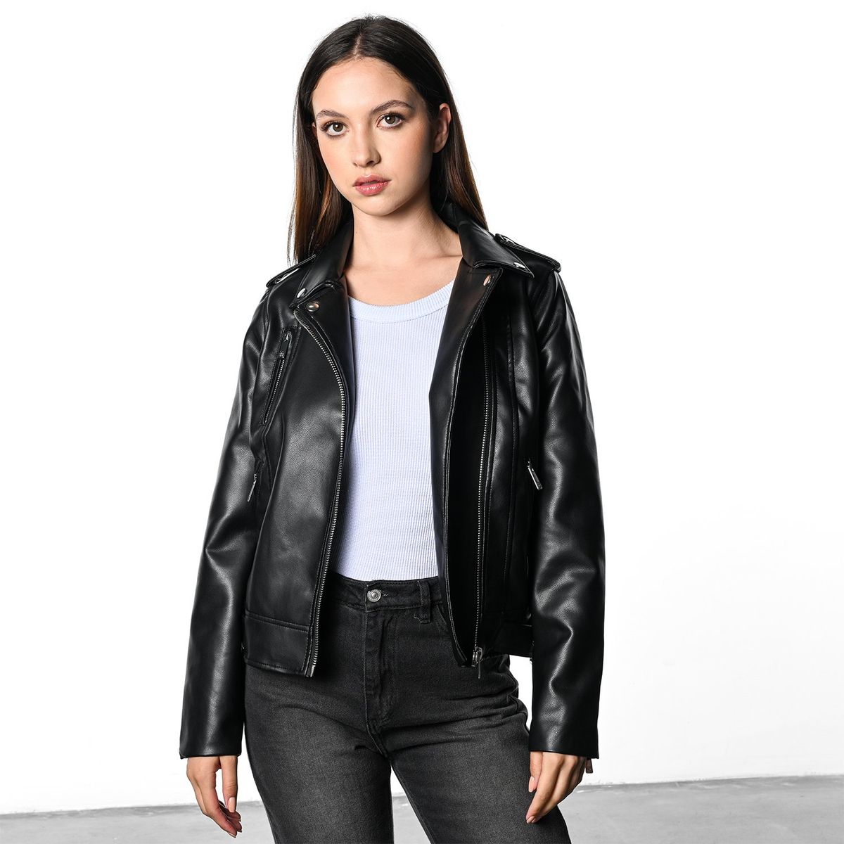 DENIMLAB - Chaqueta Efecto cuero Mujer Denimlab