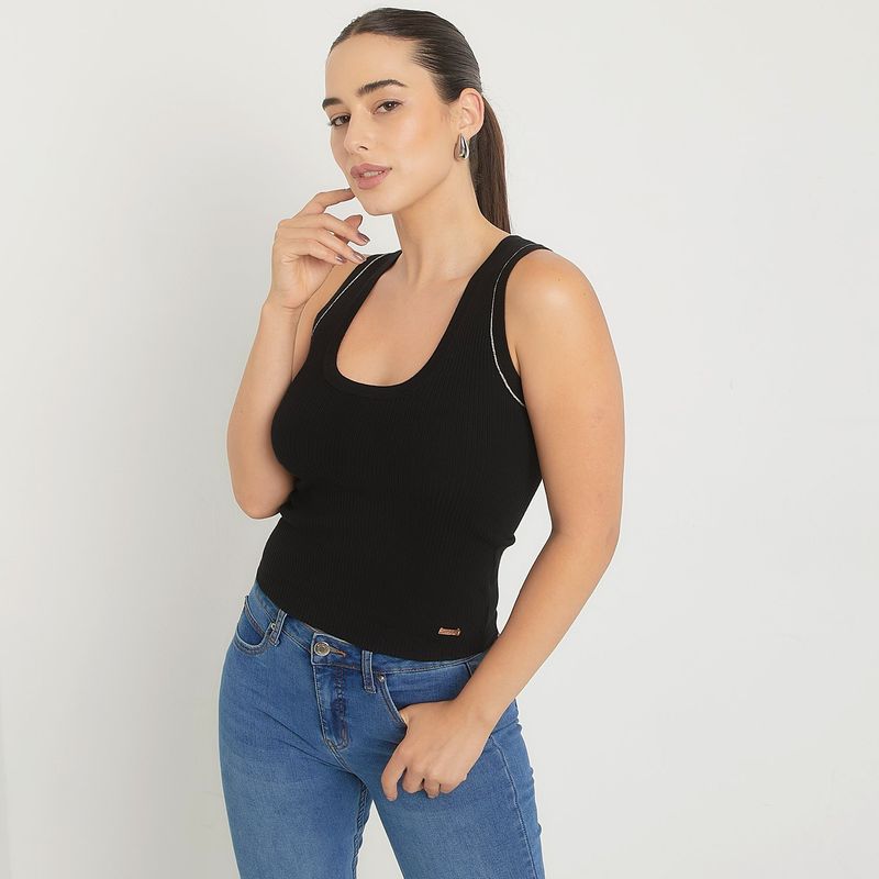 MOSSIMO - Top esqueleto Mujer Tejido Sin mangas Mossimo