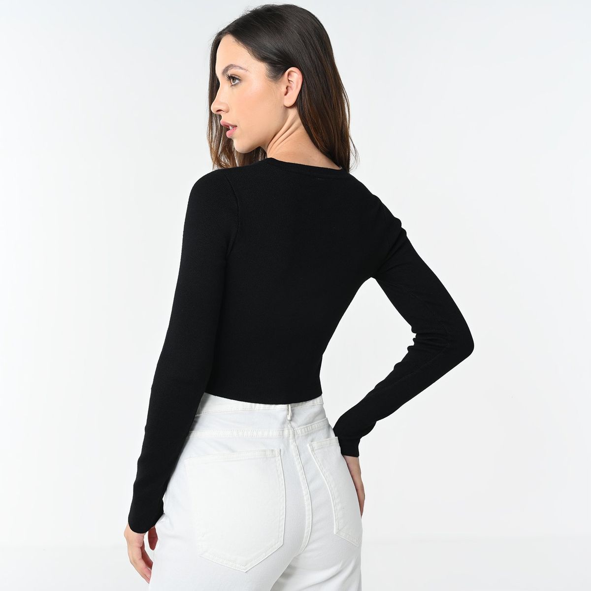 SYBILLA - Saco Mujer Crop Sybilla
