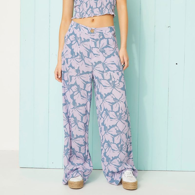 DOO AUSTRALIA - Pantalón Palazzo Mujer Tiro medio con Estampado Doo Australia