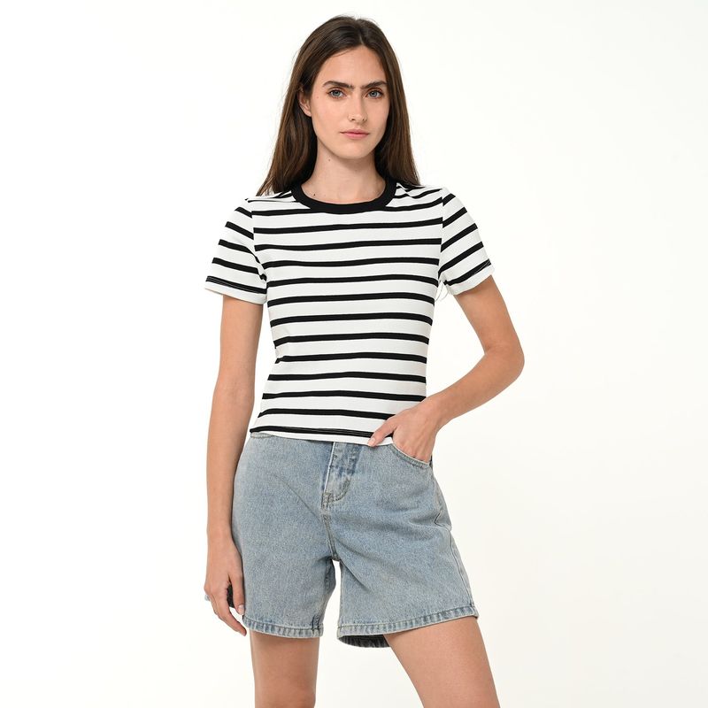 SYBILLA - Camiseta Mujer Manga corta de Algodón Sybilla
