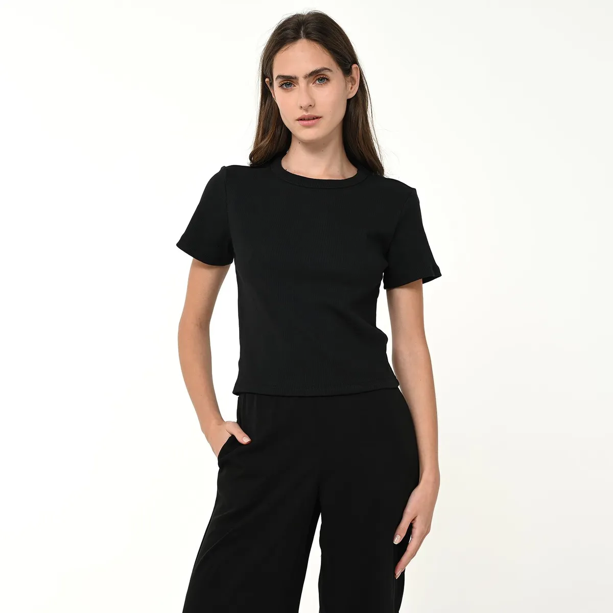 SYBILLA - Camiseta Mujer Manga corta de Algodón Sybilla