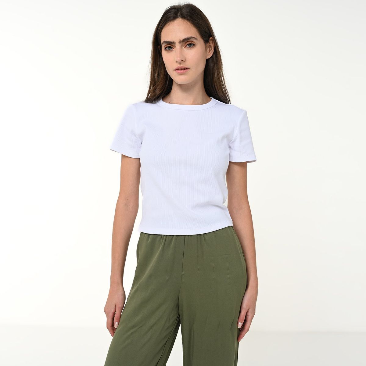 SYBILLA - Camiseta Mujer Manga corta de Algodón Sybilla