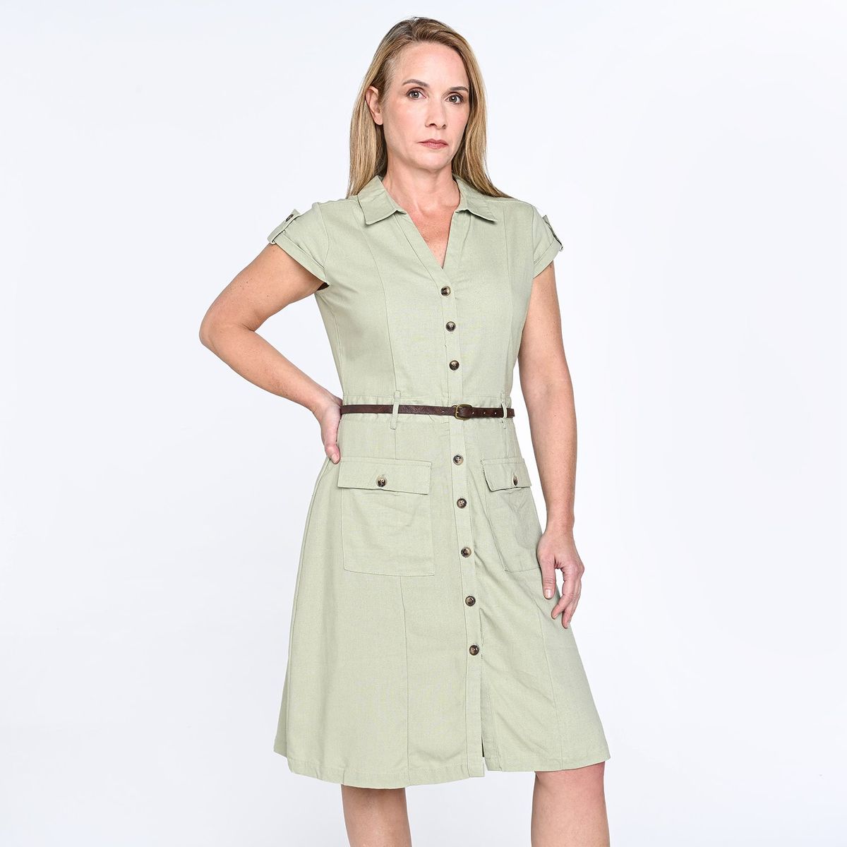 APOLOGY - Vestido Mujer Medio de Lino Apology