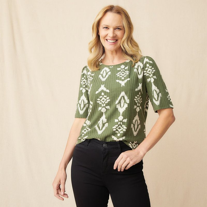 SOUTHLAND - Blusa Mujer con Estampado Manga corta Southland