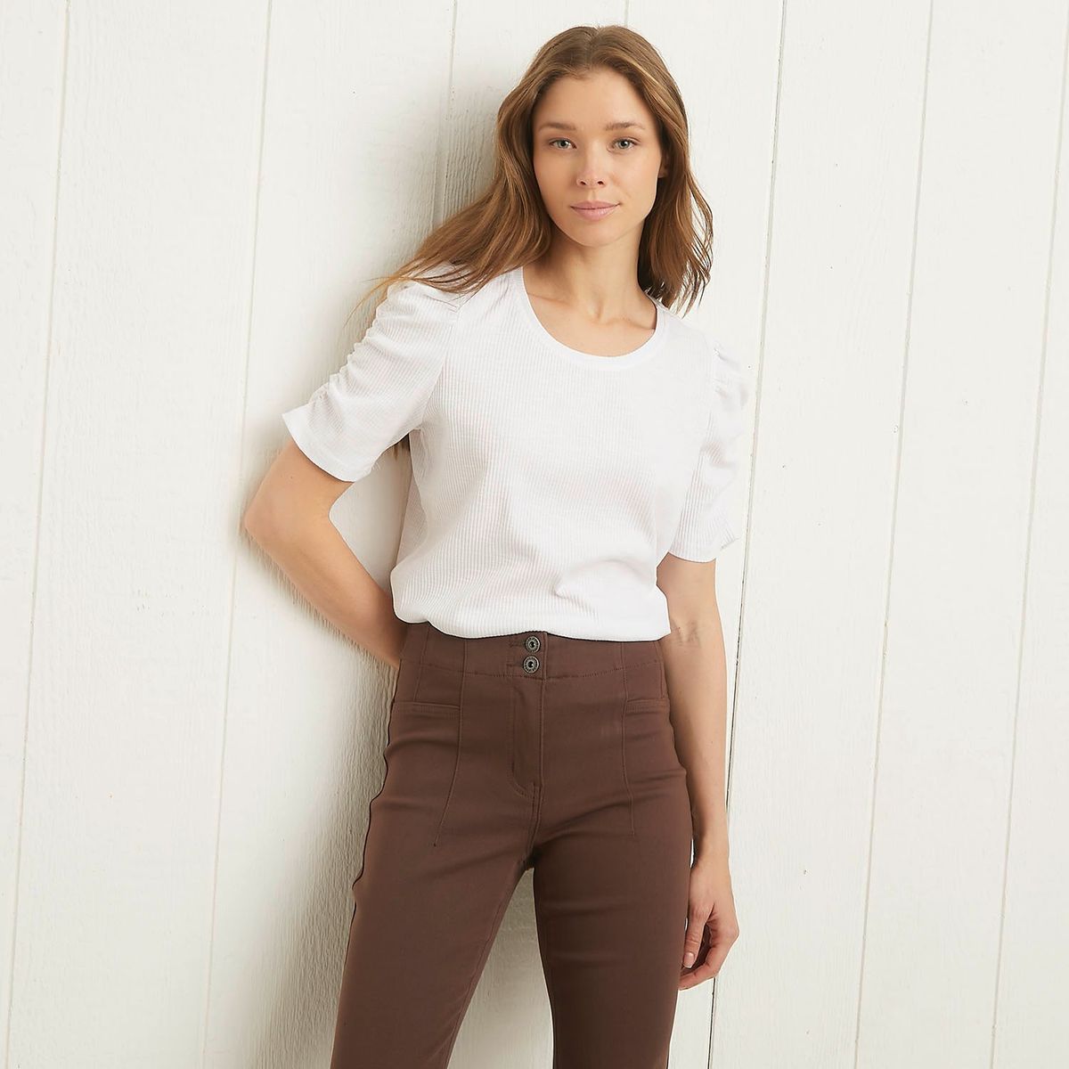 UNIVERSITY CLUB - Blusa Mujer Tejido Manga corta de Algodón University Club