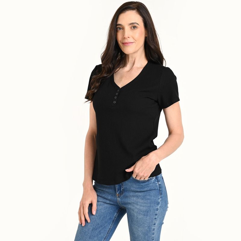 NEWPORT - Blusa Mujer Manga corta de Algodón Newport