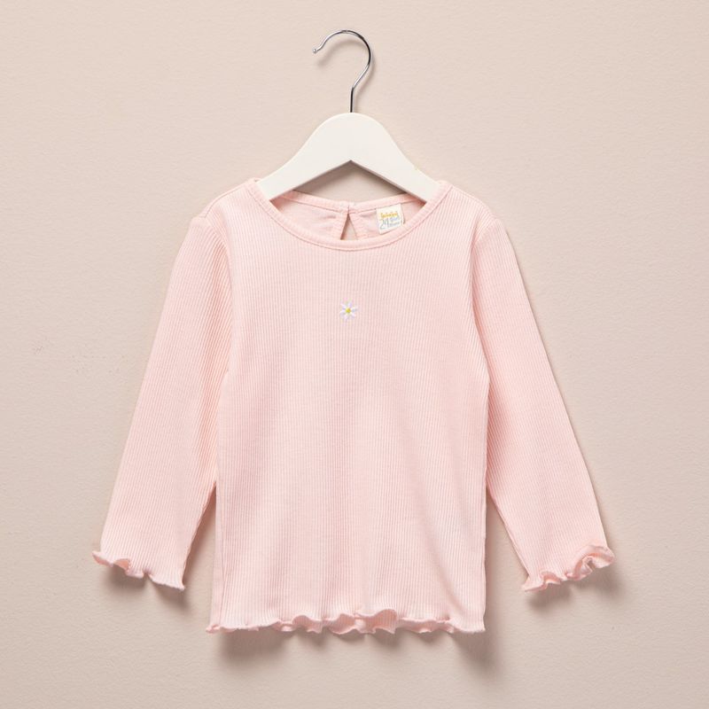 YAMP - Camiseta manga larga Bebé niña Algodón Yamp