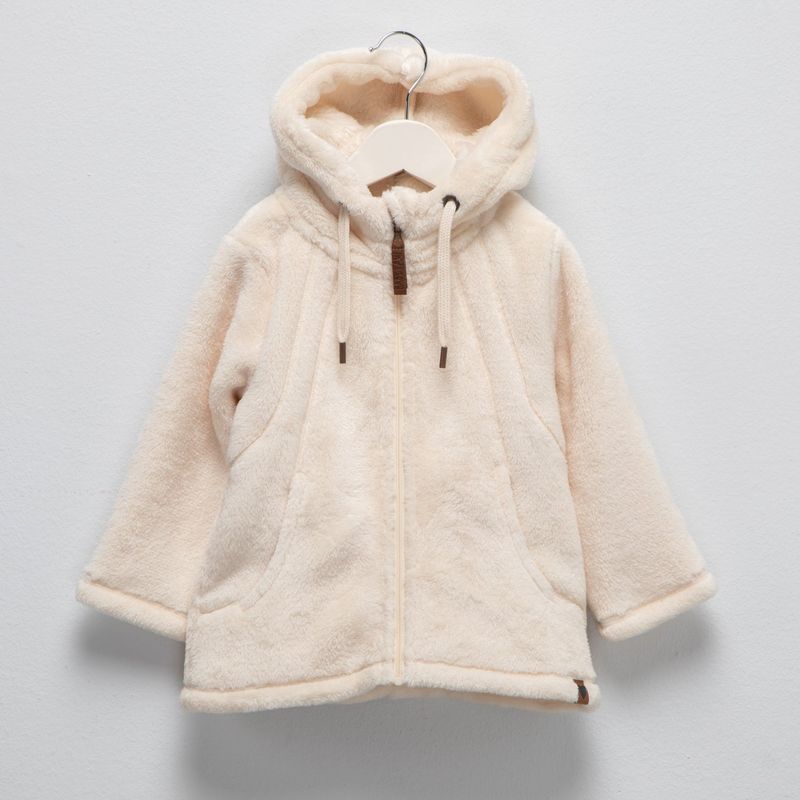 YAMP - Saco para Bebé niña Efecto pelo Con capucha Yamp