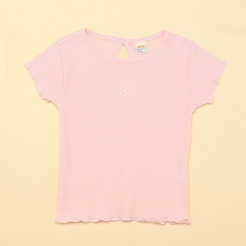 YAMP - Camiseta para Bebé niña Manga corta de Algodón Yamp