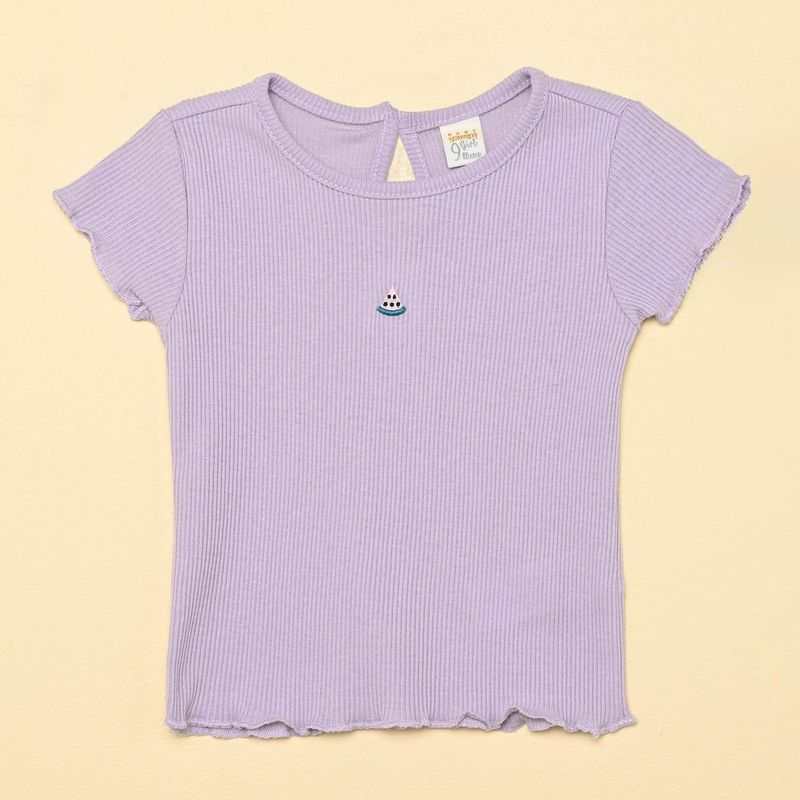 YAMP - Camiseta para Bebé niña Manga corta de Algodón Yamp