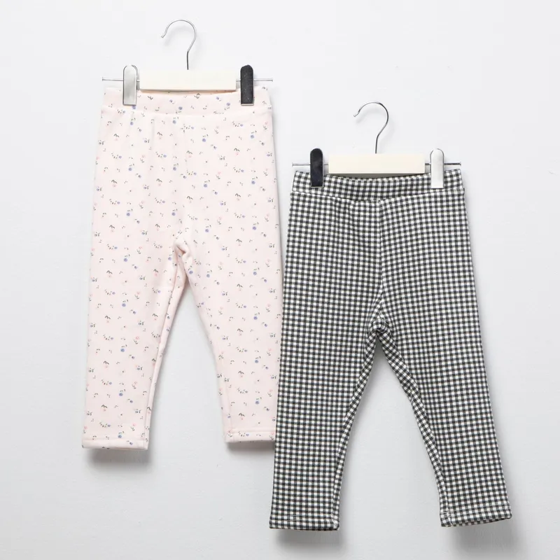 YAMP - Leggings para Bebé niña Pack de 2 unidades Cintura elásticada Yamp
