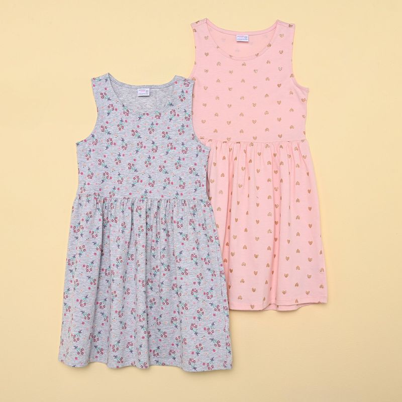 YAMP - Vestido Niña Pack de 2 unidades Algodón YAMP   2