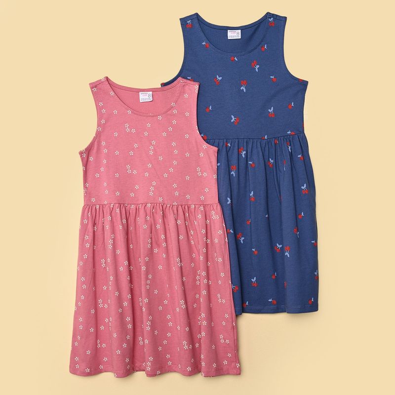 YAMP - Vestido Niña Pack de 2 unidades Algodón YAMP   2