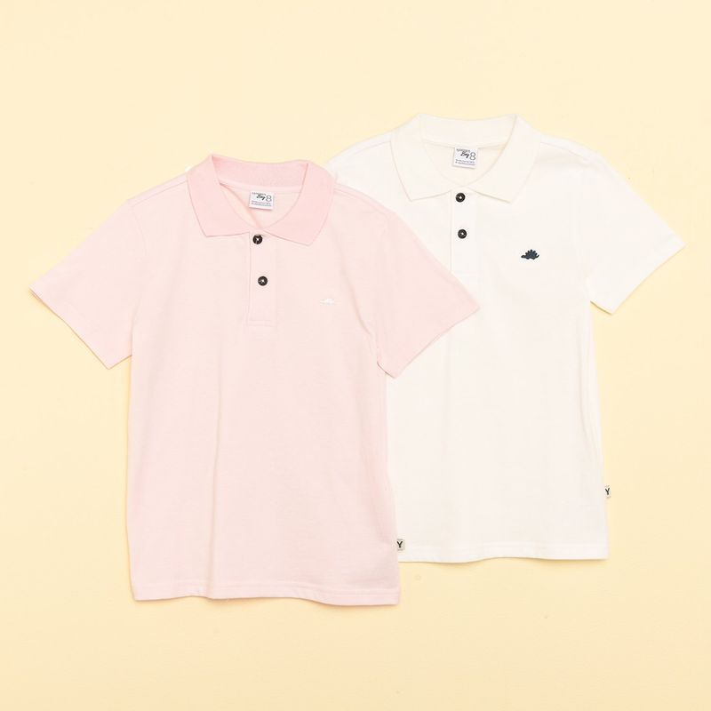YAMP - Camiseta polo Niño Pack de 2 unidades Manga corta Algodón Yamp