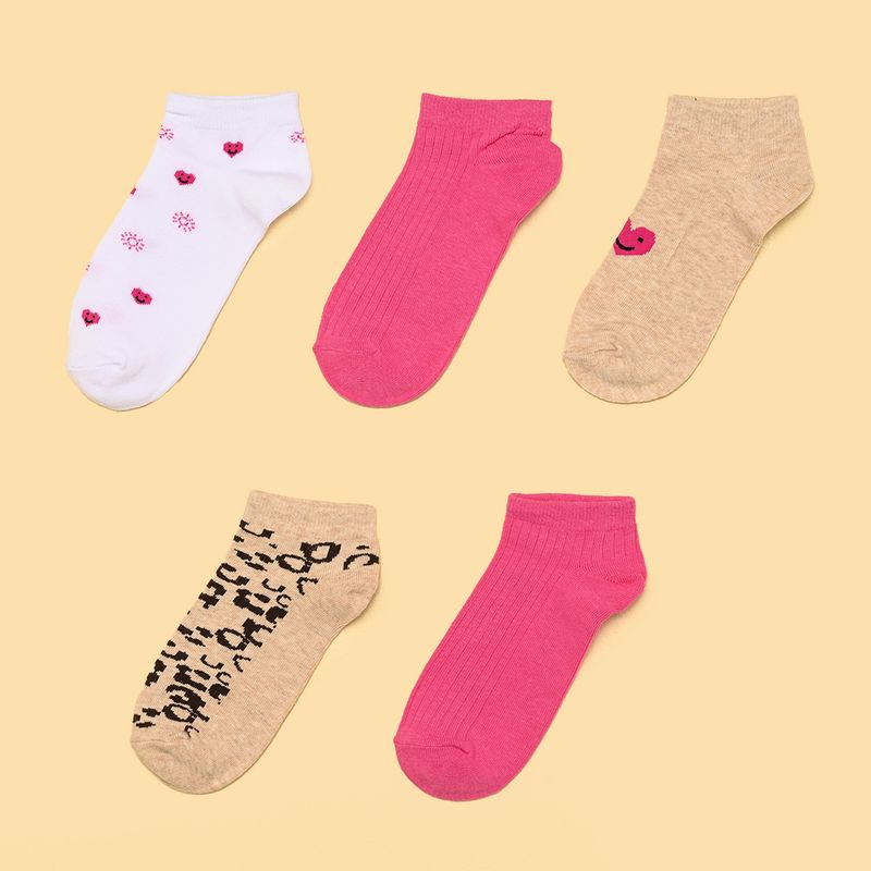 ELV - Medias Niña Corto Pack de 5 Elv