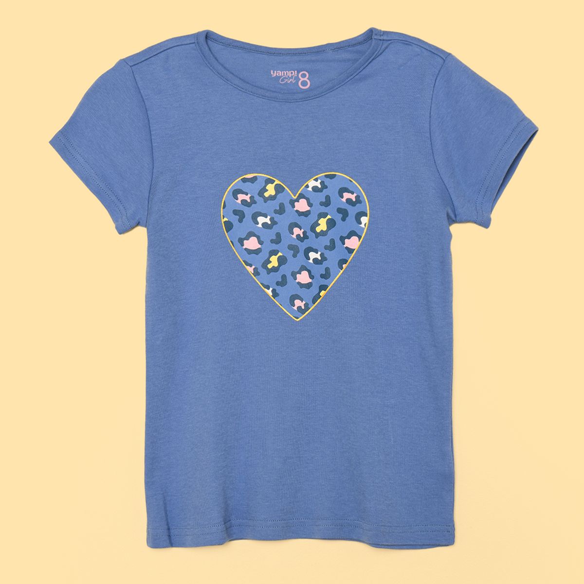 YAMP - Pijama para Niña 2 piezas Cintura elásticada Manga corta de Algodón Yamp