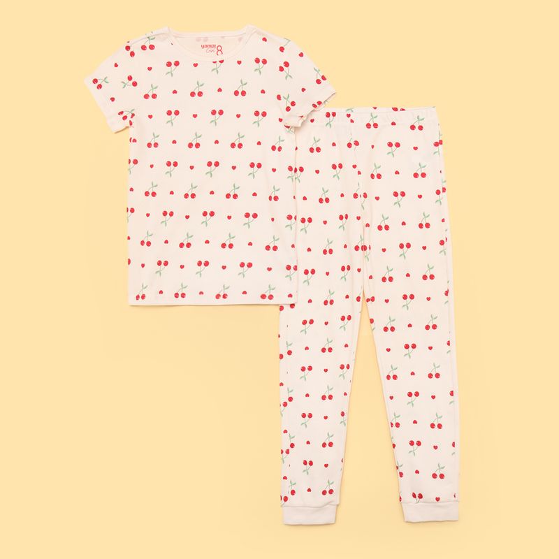 YAMP - Pijama para Niña 2 piezas Cintura elásticada Manga corta Yamp