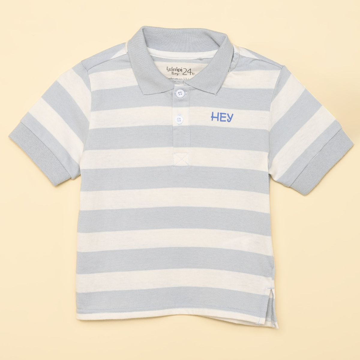 YAMP - Camiseta polo para Bebé niño de Rayas Manga corta Yamp