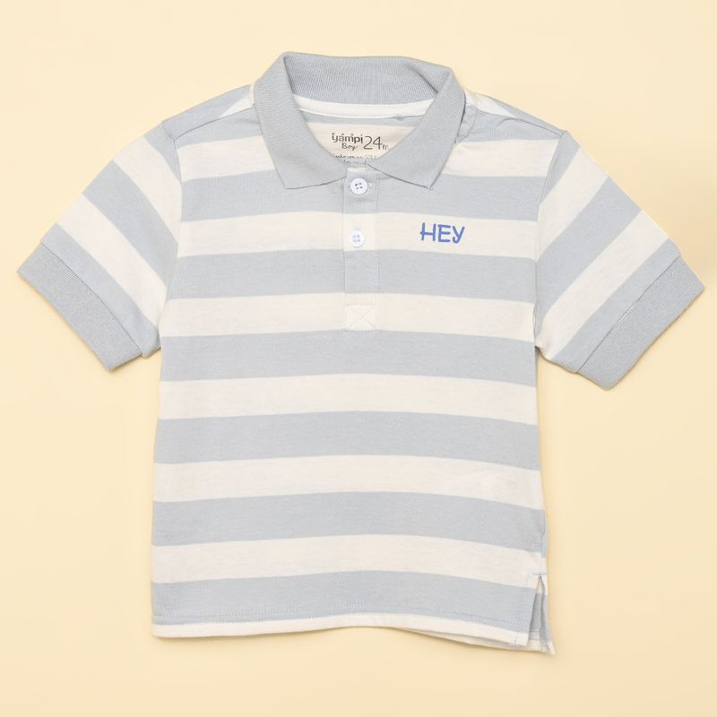 YAMP - Camiseta polo para Bebé niño de Rayas Manga corta Yamp