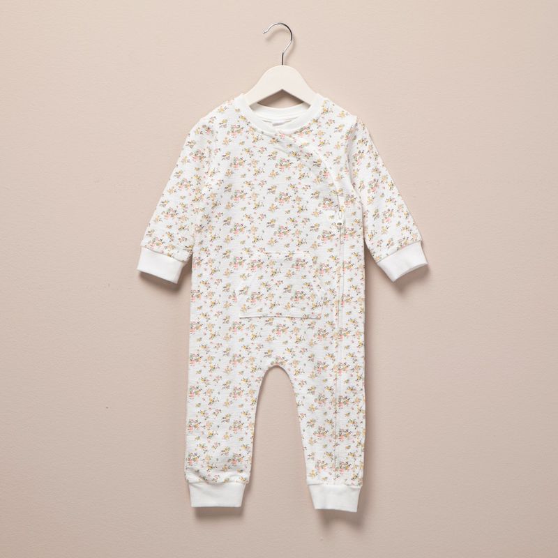 YAMP - Enterizo para Bebé niña con Flores Manga larga de Algodón Yamp