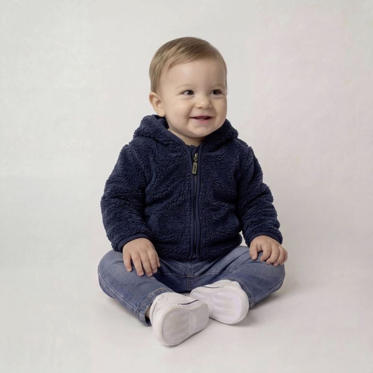 YAMP - Saco Bebé niño Efecto pelo Con capucha Yamp