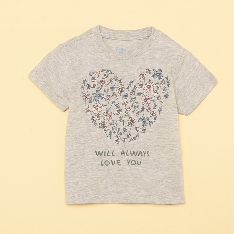 YAMP - Camiseta Bebé niña con Estampado Manga corta Algodón Yamp