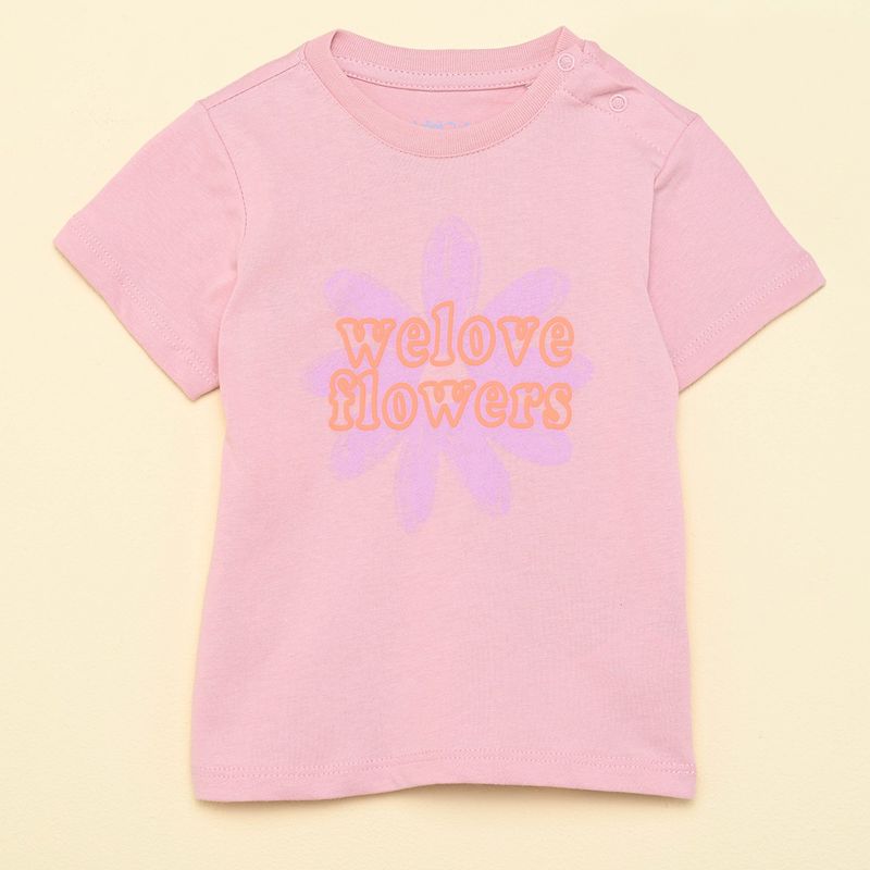 YAMP - Camiseta Bebé niña con Estampado Manga corta Algodón Yamp