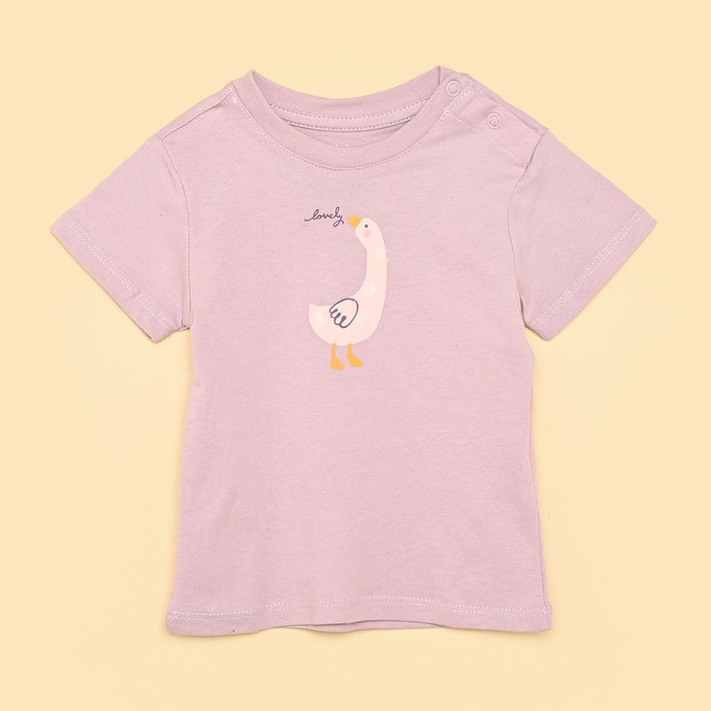 YAMP - Camiseta Bebé niña con Estampado Manga corta Algodón Yamp