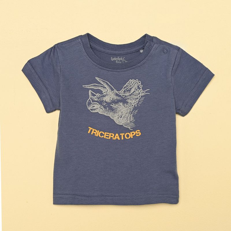 YAMP - Camiseta Bebé niño con Estampado Manga corta Algodón Yamp